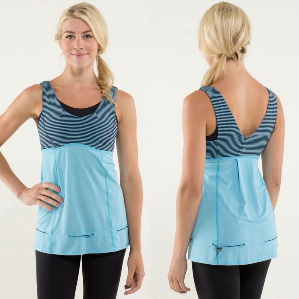 LULULEMON ATHLETICA Hustle & Bustle Tank Top Size 8 Workout Fitness Activewear